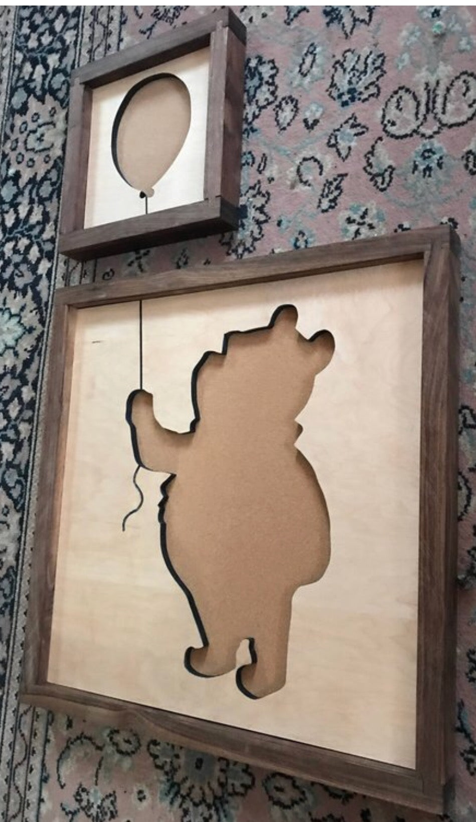 Winnie the Pooh with Balloon Inspired Handmade Disney Pin Board | Wooden Pin Display | Disney Pin Collector Board