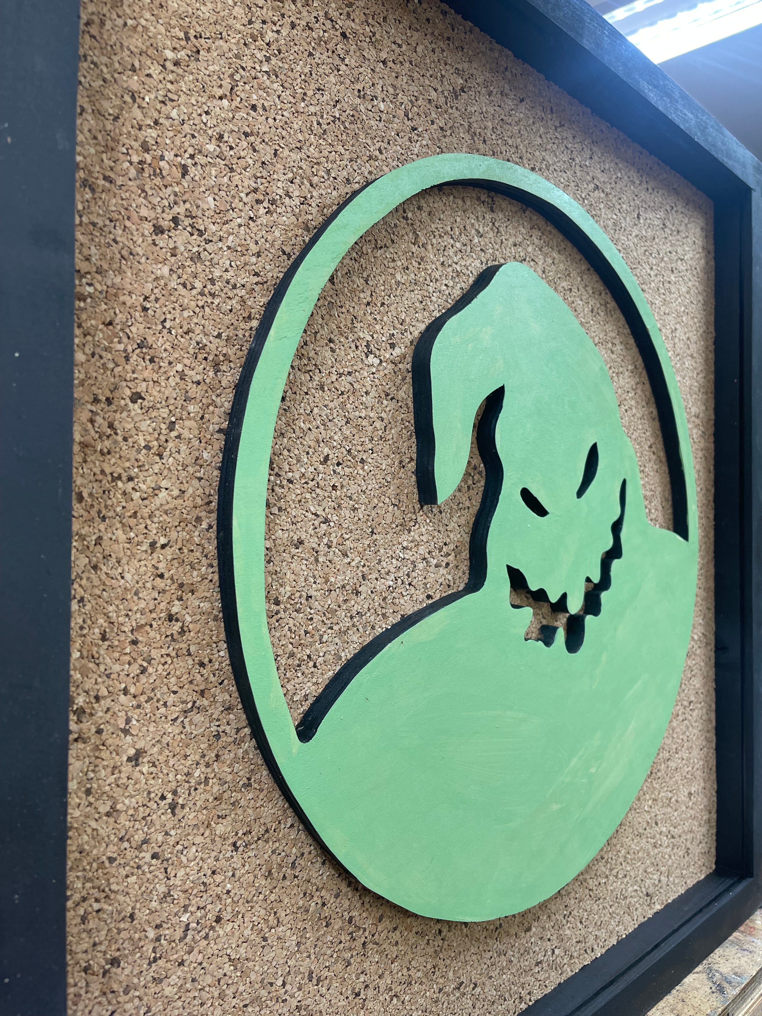 Oogie Boogie Nightmare Before Christmas Inspired Handmade Pin Board | Custom Wooden Pin Display | EverAfterPinBoards
