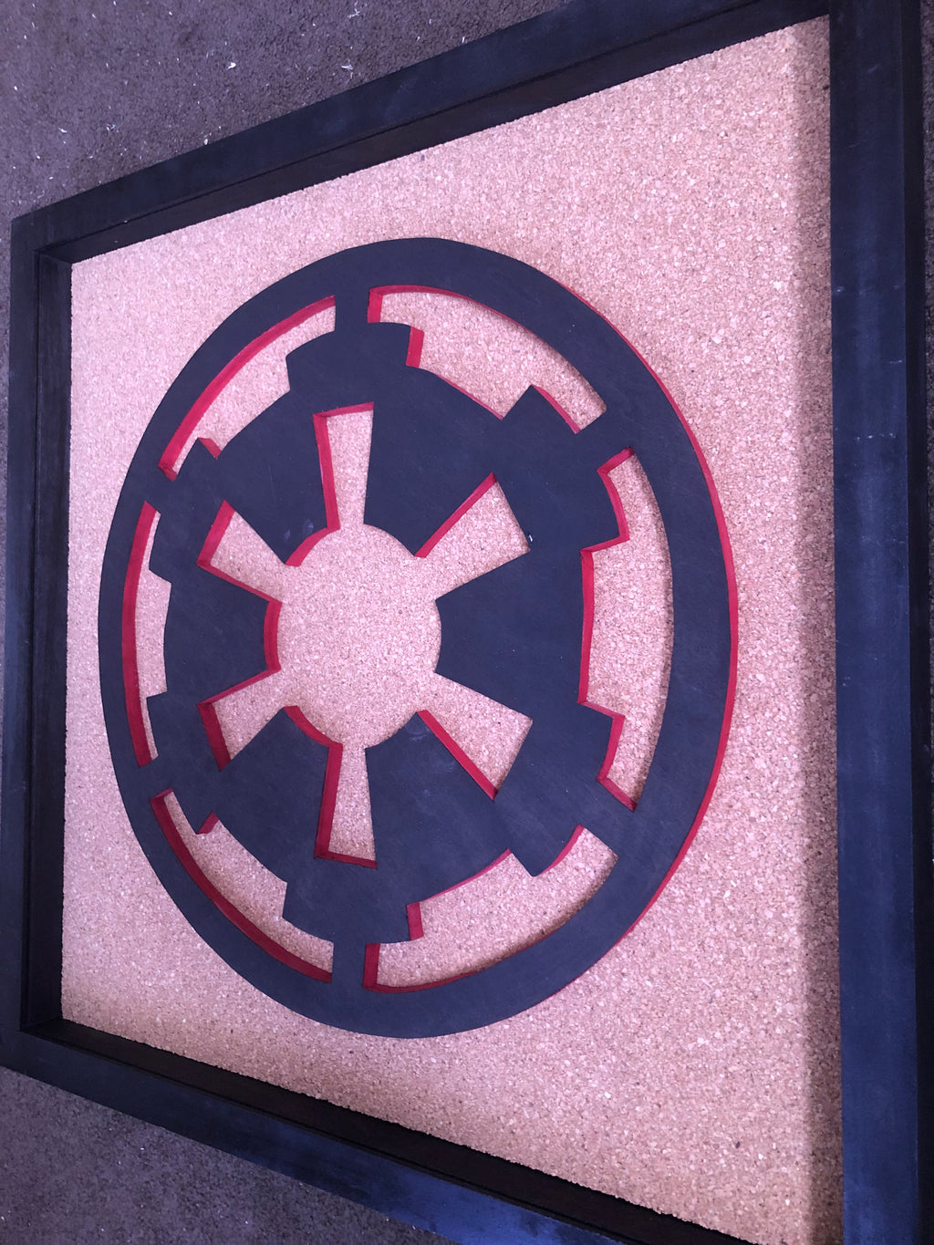 Galactic Empire Symbol Inspired Handmade Pin Board | Star Wars Imperial Pin Display | Wooden Pin Board | EverAfterPinBoards
