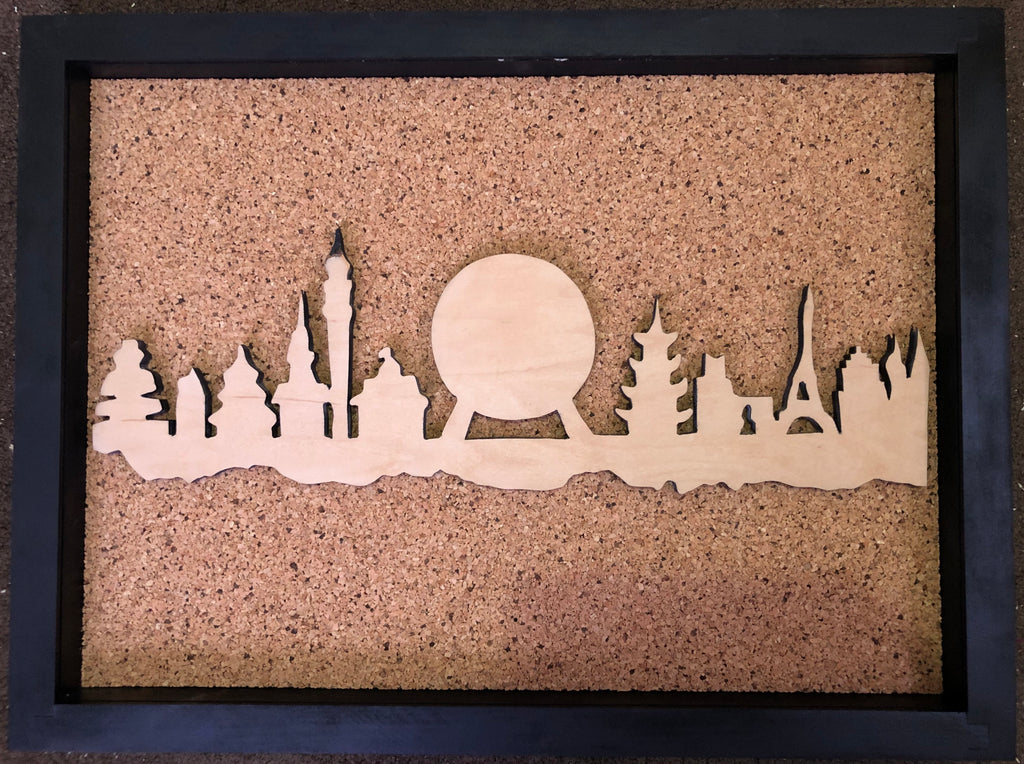 EPCOT Inspired Pin Board – Handmade Wooden Disney Pin Display