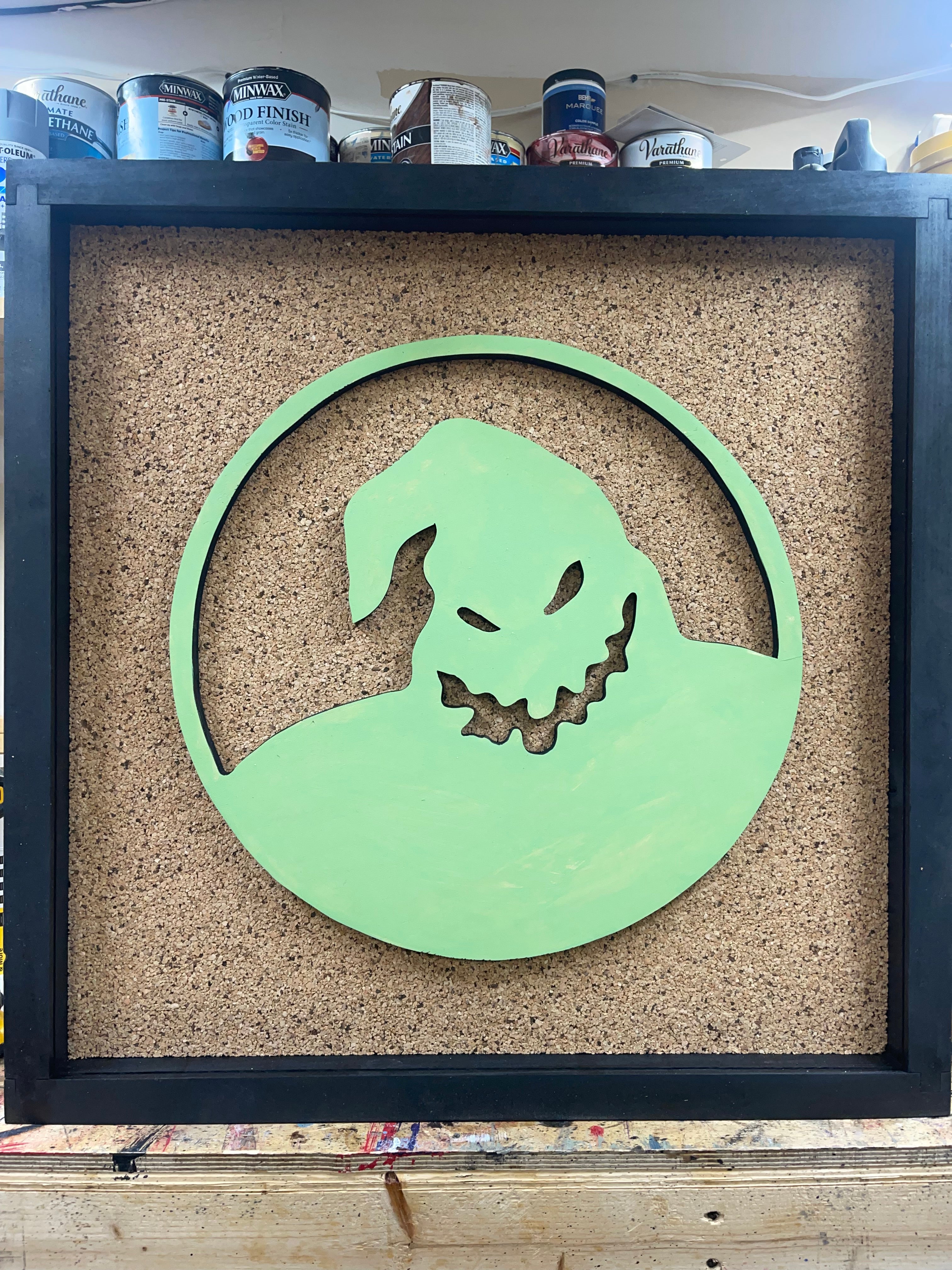 Oogie Boogie Nightmare Before Christmas Inspired Handmade Pin Board | Custom Wooden Pin Display | EverAfterPinBoards
