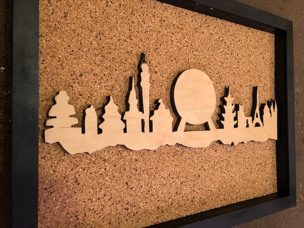 EPCOT Inspired Pin Board – Handmade Wooden Disney Pin Display