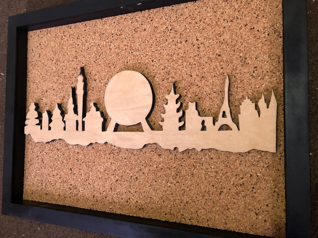 EPCOT Inspired Pin Board – Handmade Wooden Disney Pin Display