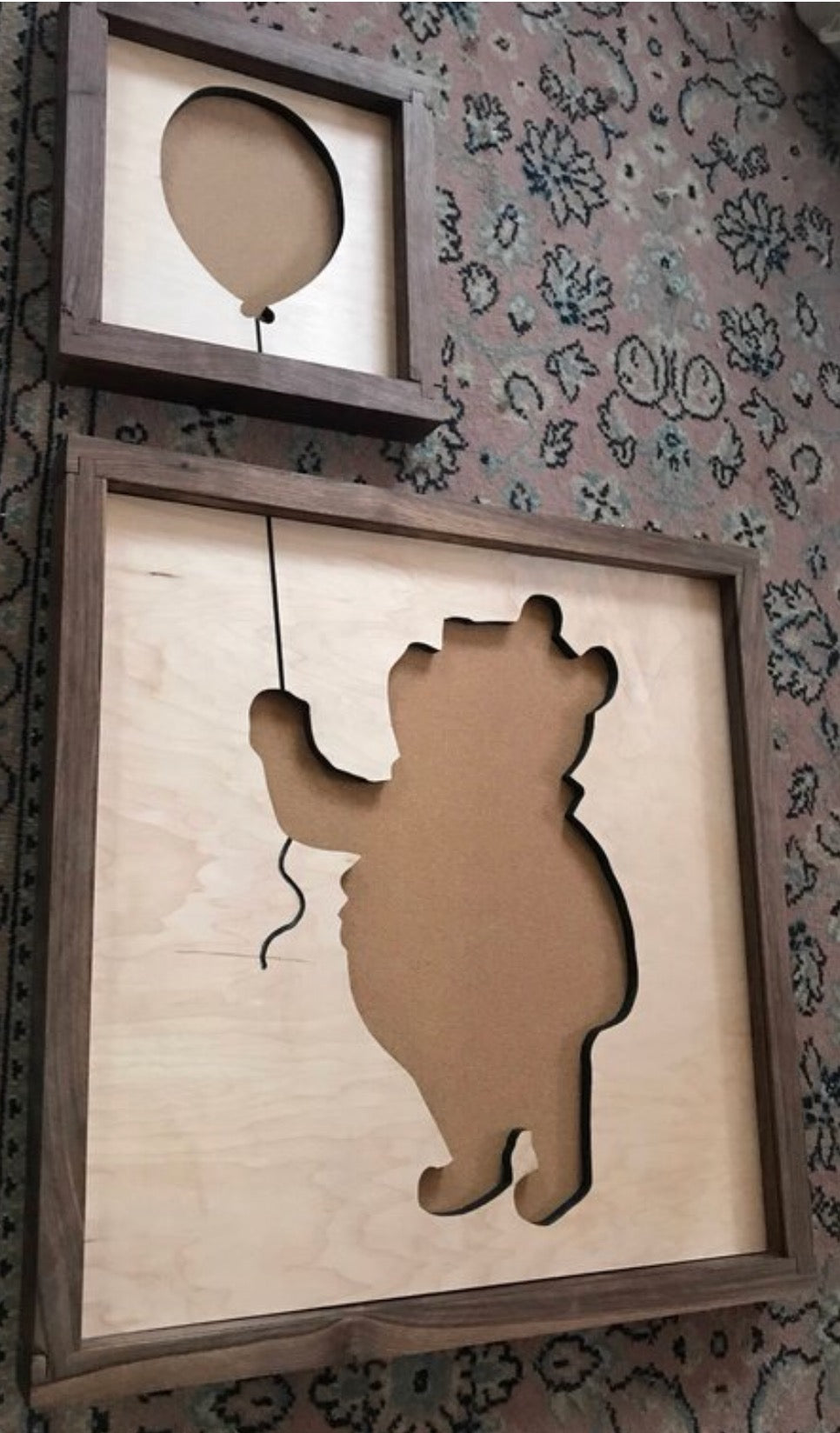 Winnie the Pooh with Balloon Inspired Handmade Disney Pin Board | Wooden Pin Display | Disney Pin Collector Board