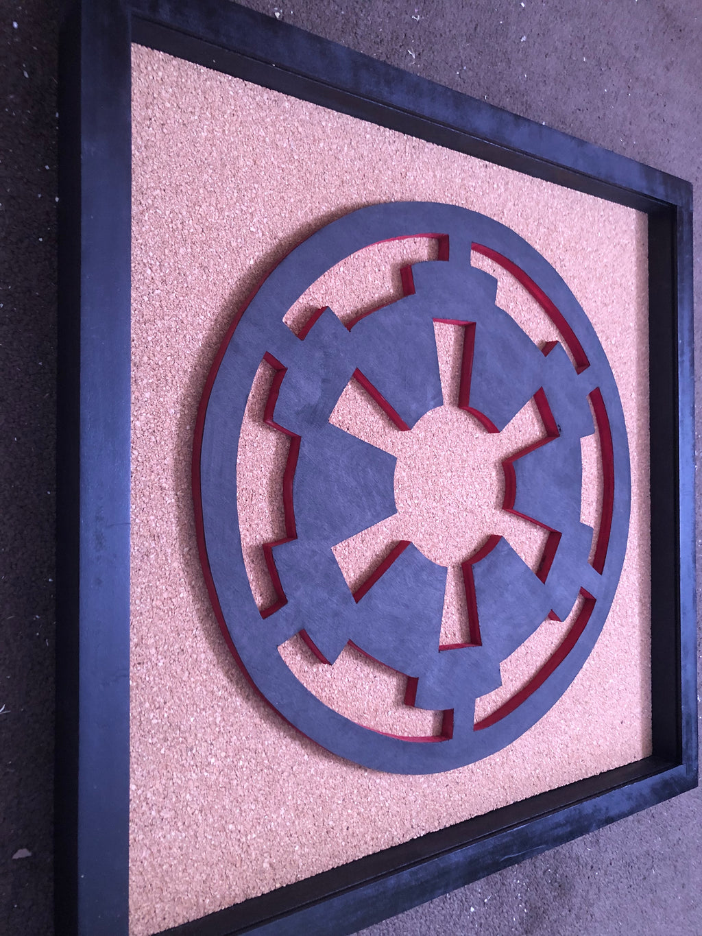 Galactic Empire Symbol Inspired Handmade Pin Board | Star Wars Imperial Pin Display | Wooden Pin Board | EverAfterPinBoards