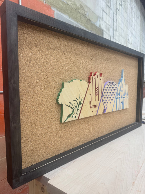 Disney Park Icons Inspired Handmade Pin Board | Castle, EPCOT, Tree of Life Display | Disney Pin Board | EverAfterPinBoards